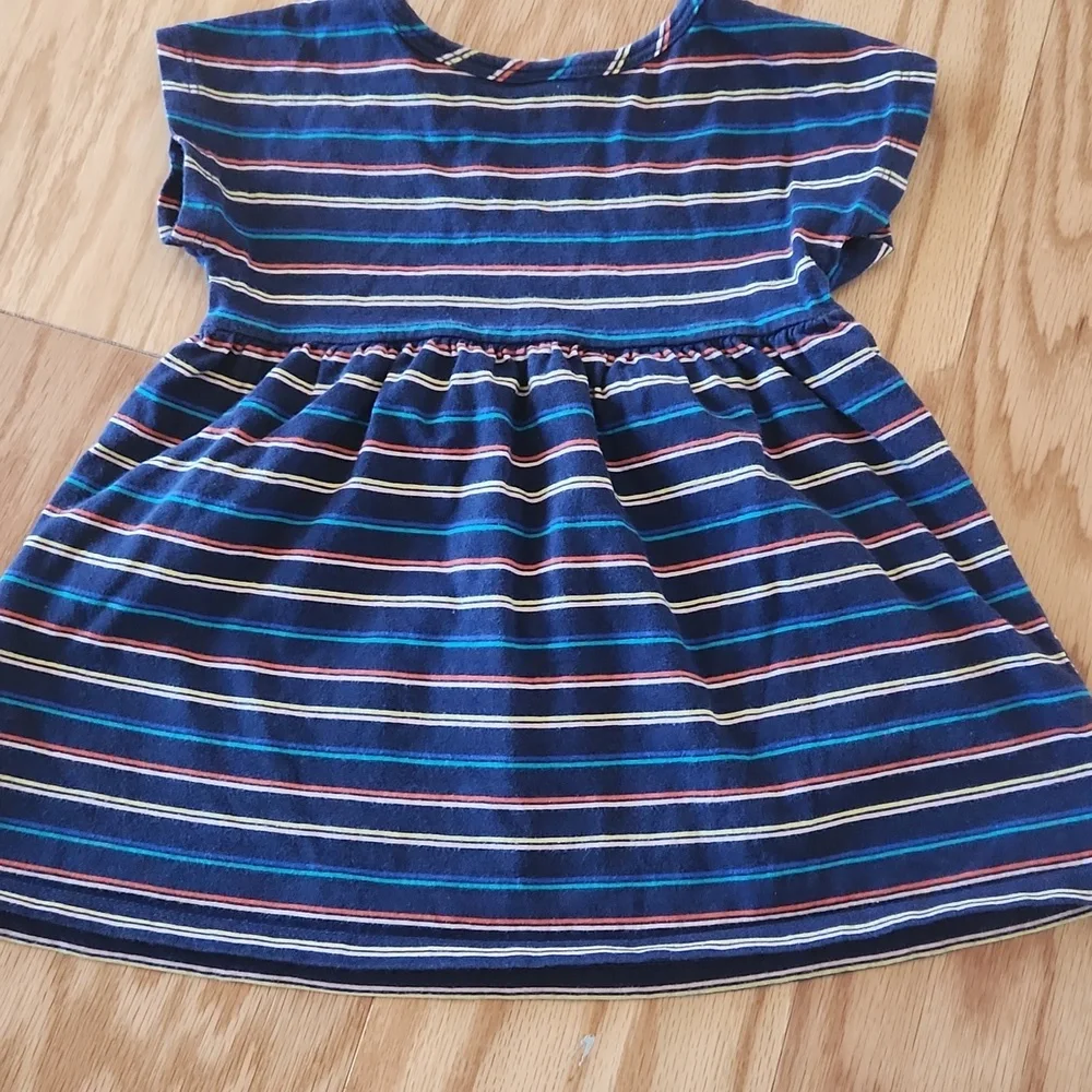 Old Navy Striped Multicolor Baby Dress 12-18 Months